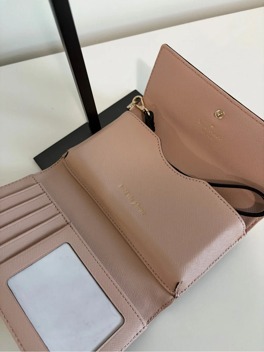 Kate Spade Baru 1978 White and Blush Two-Tone Wristlet